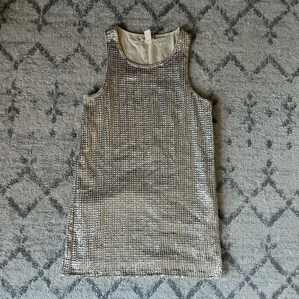Sequin Silver/Beige Dress - Forever 21